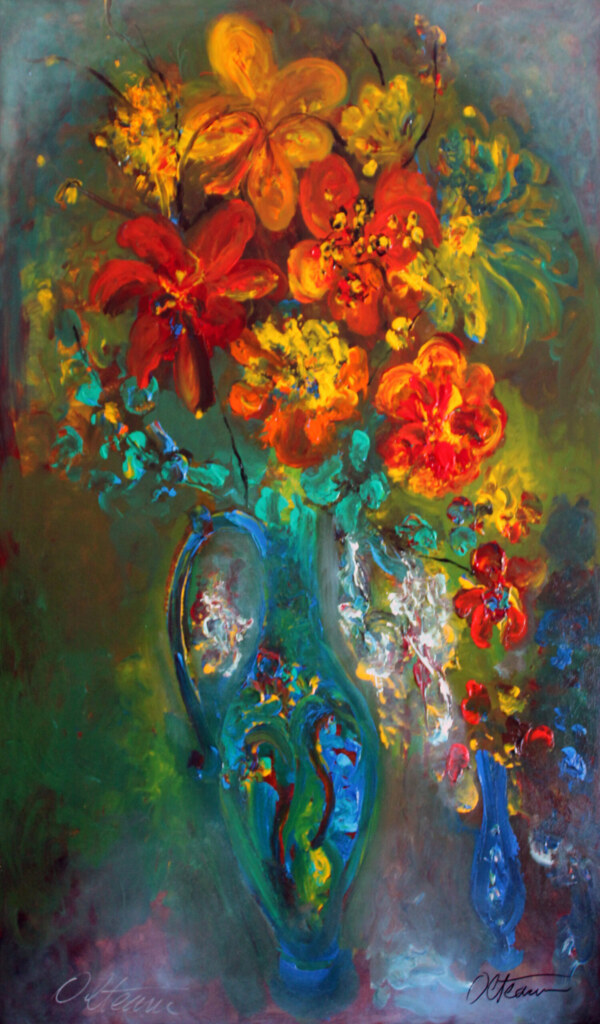 Coloană vie în nuanțe de flacără