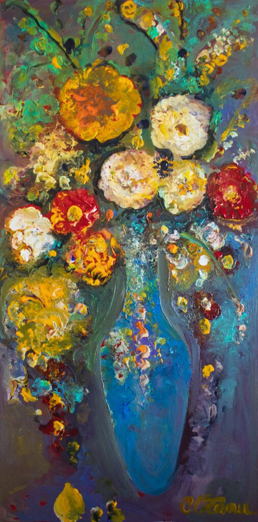 Gutuia de langa ulciorul cu flori